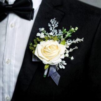 Ivory Rose Boutonniere