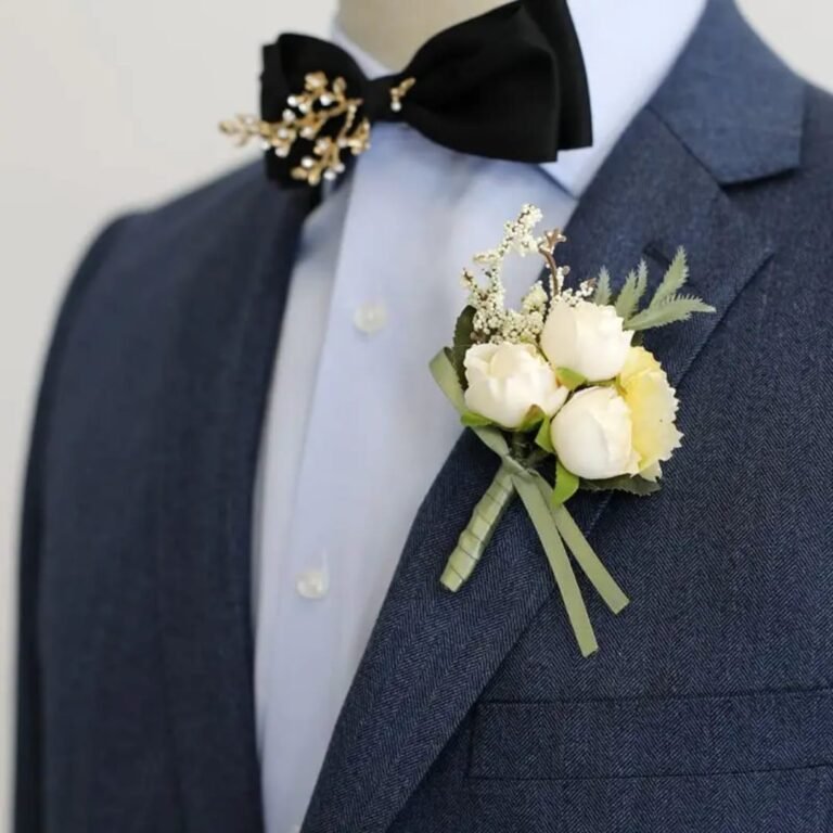 Cream Ranunculus Boutonniere