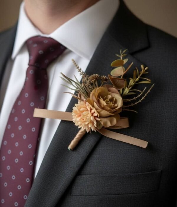 Rustic Dried Floral Boutonniere