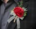Red Rose Boutonniere with Greenery