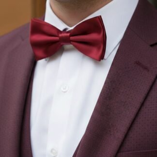 Maroon Red Bow Tie